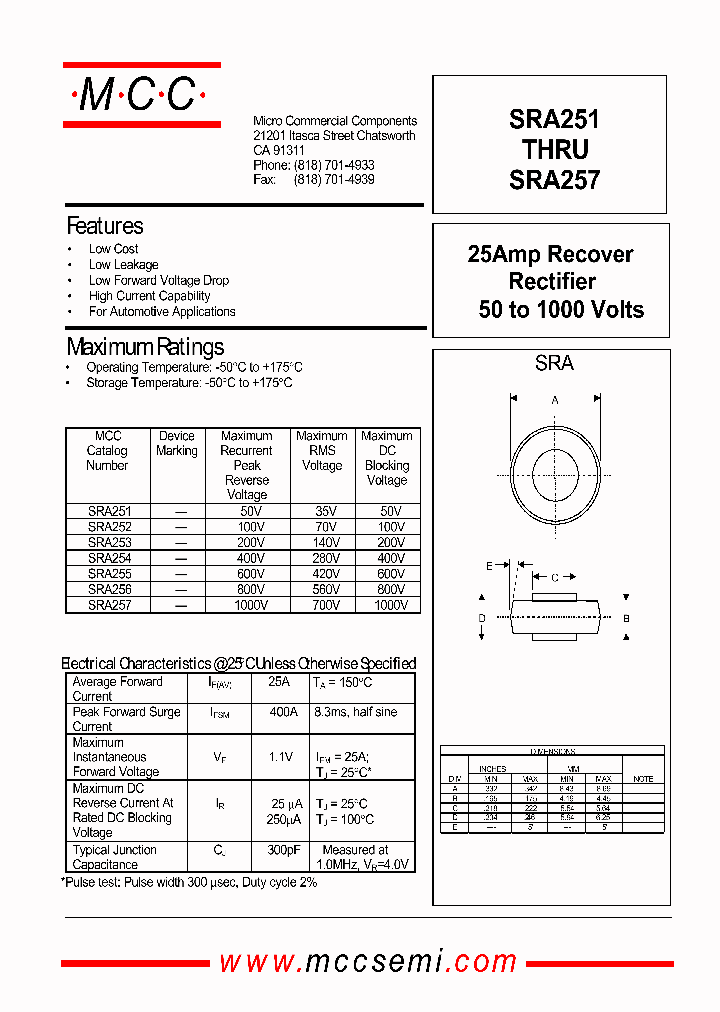 SRA255_9012192.PDF Datasheet