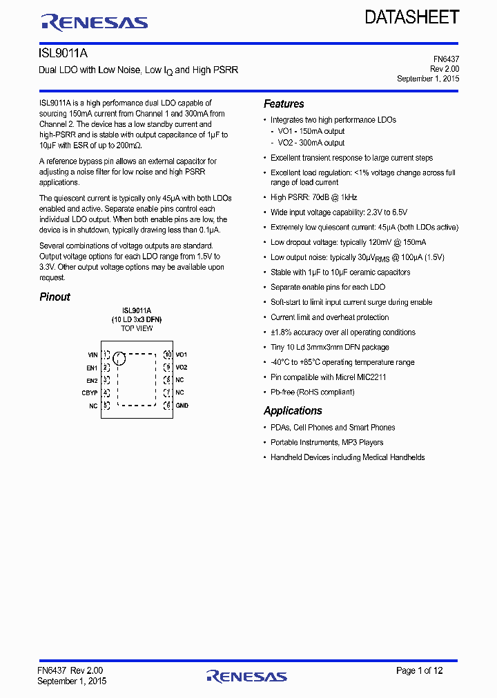 ISL9011AIRFCZ_9013733.PDF Datasheet