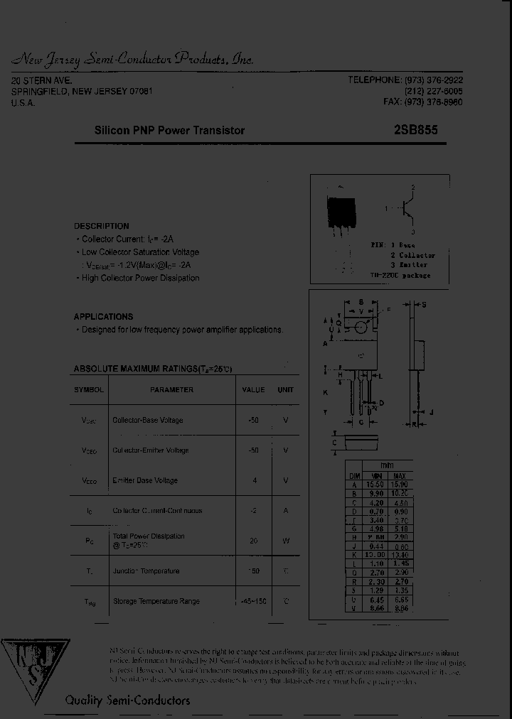 2SB855_9013863.PDF Datasheet