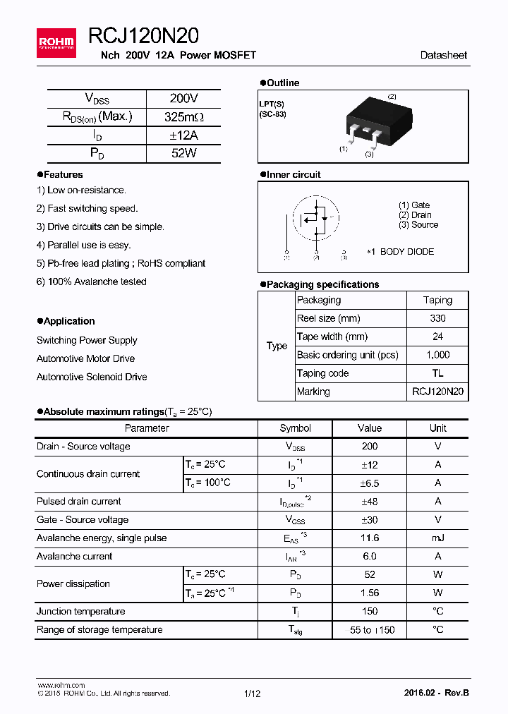 RCJ120N20_9013970.PDF Datasheet