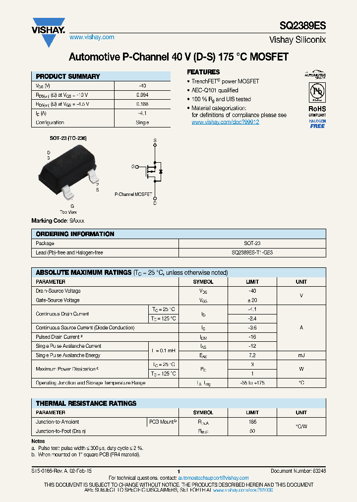 SQ2308CES_9014592.PDF Datasheet