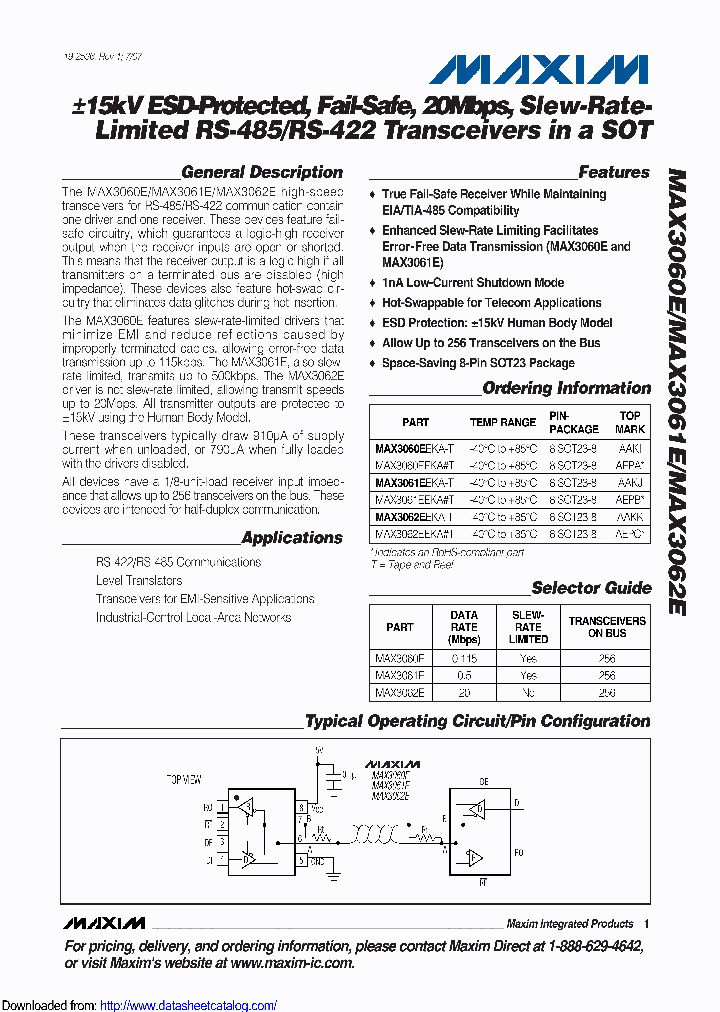 MAX3060EEKA_9014926.PDF Datasheet