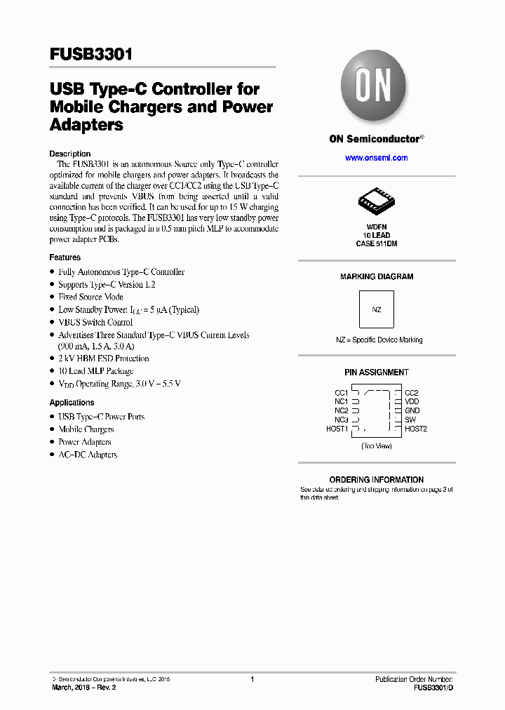 FUSB3301_9018948.PDF Datasheet