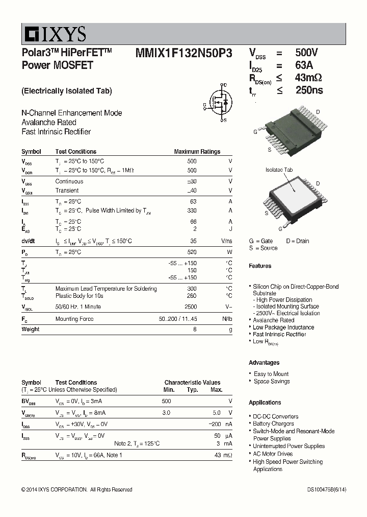 MMIX1F132N50P3_9020321.PDF Datasheet