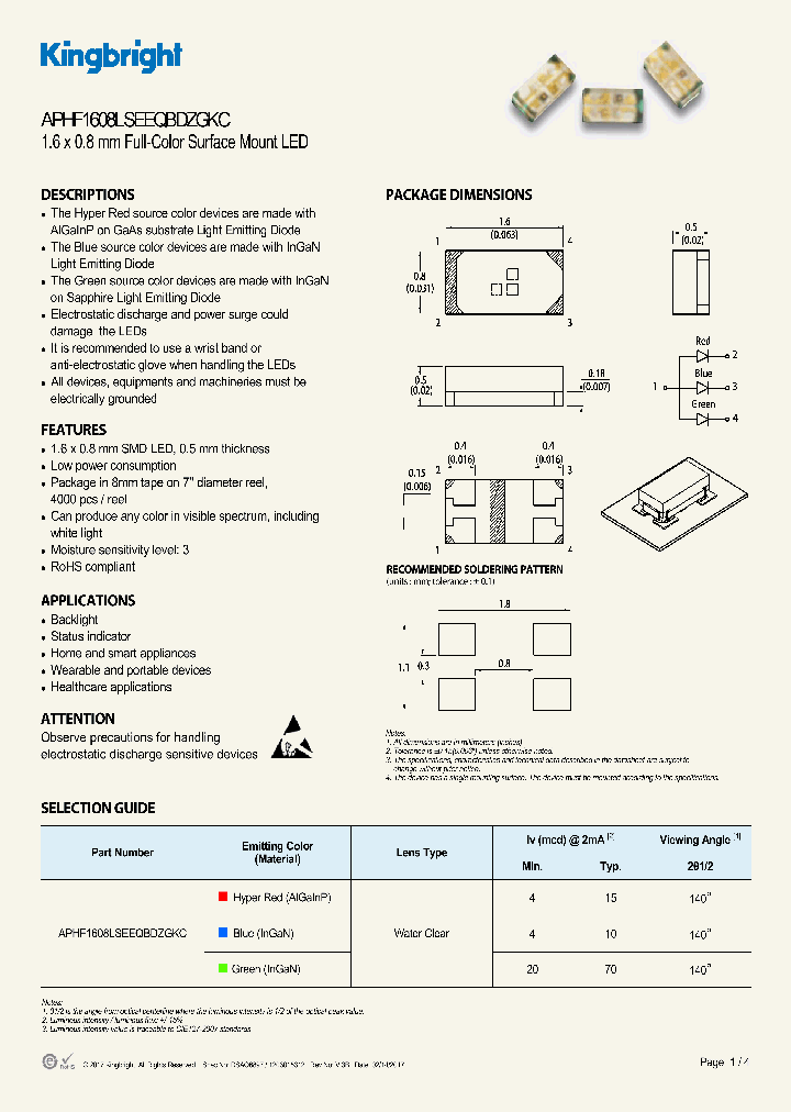 APHF1608LSEEQBDZGKC_9022911.PDF Datasheet