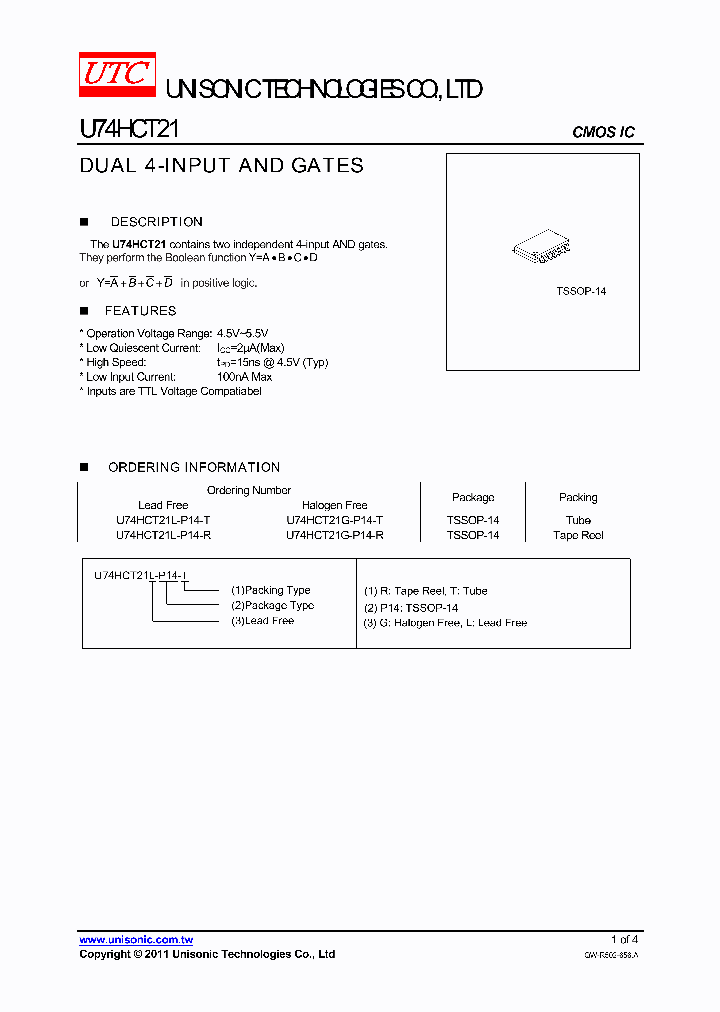 U74HCT21G-P14-R_9024904.PDF Datasheet