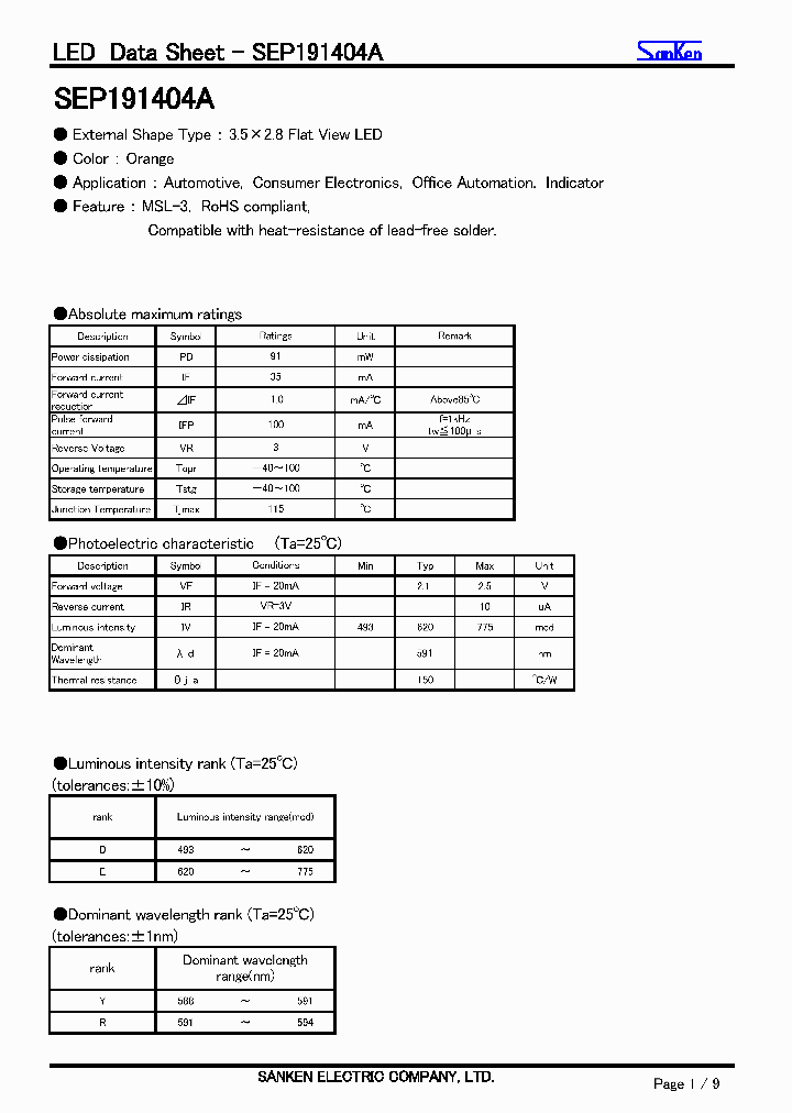 SEP191404A_9026487.PDF Datasheet