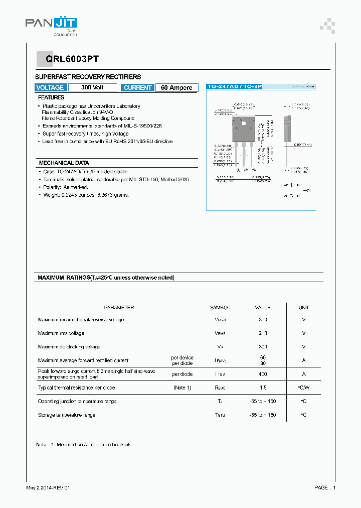 QRL6003PT_9027659.PDF Datasheet