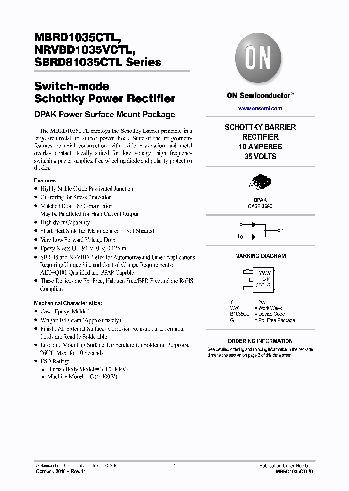 MBRD1035CTLG_9028745.PDF Datasheet