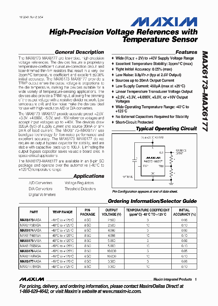 MAX6173BASA_9036808.PDF Datasheet