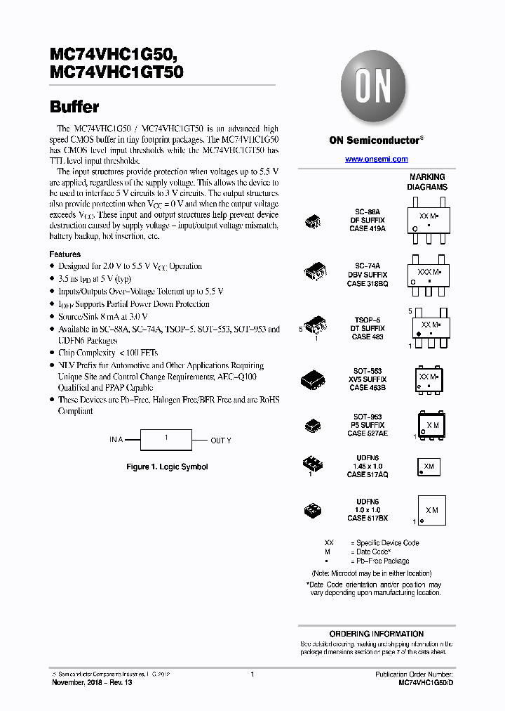 MC74VHC1GT50MU1TCG_9037420.PDF Datasheet