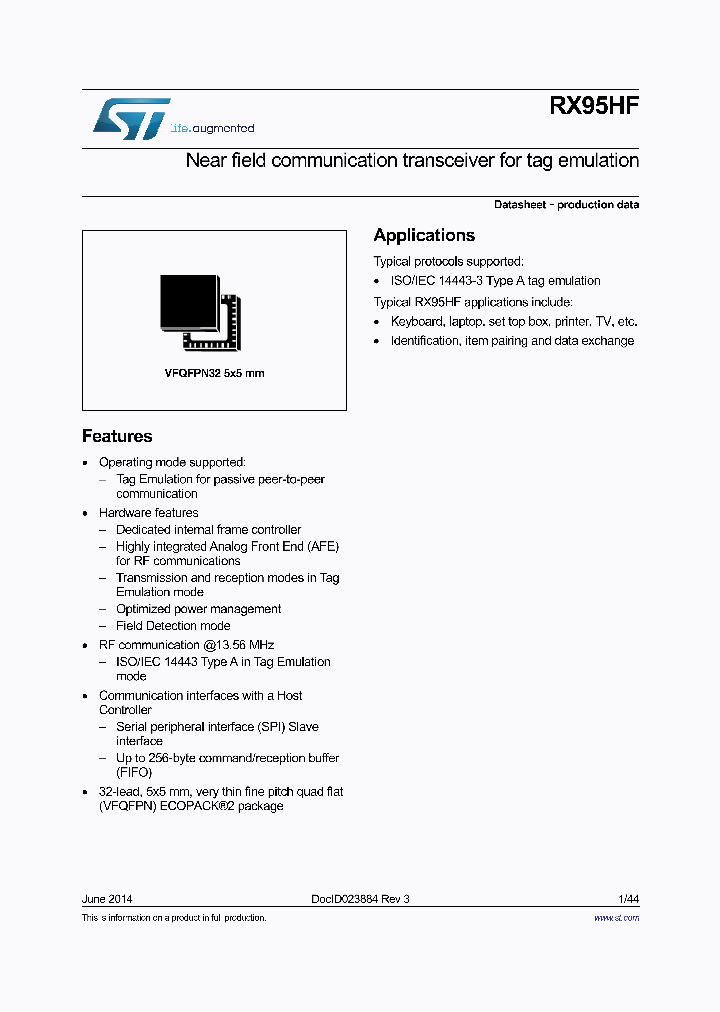 RX95HF_9037784.PDF Datasheet