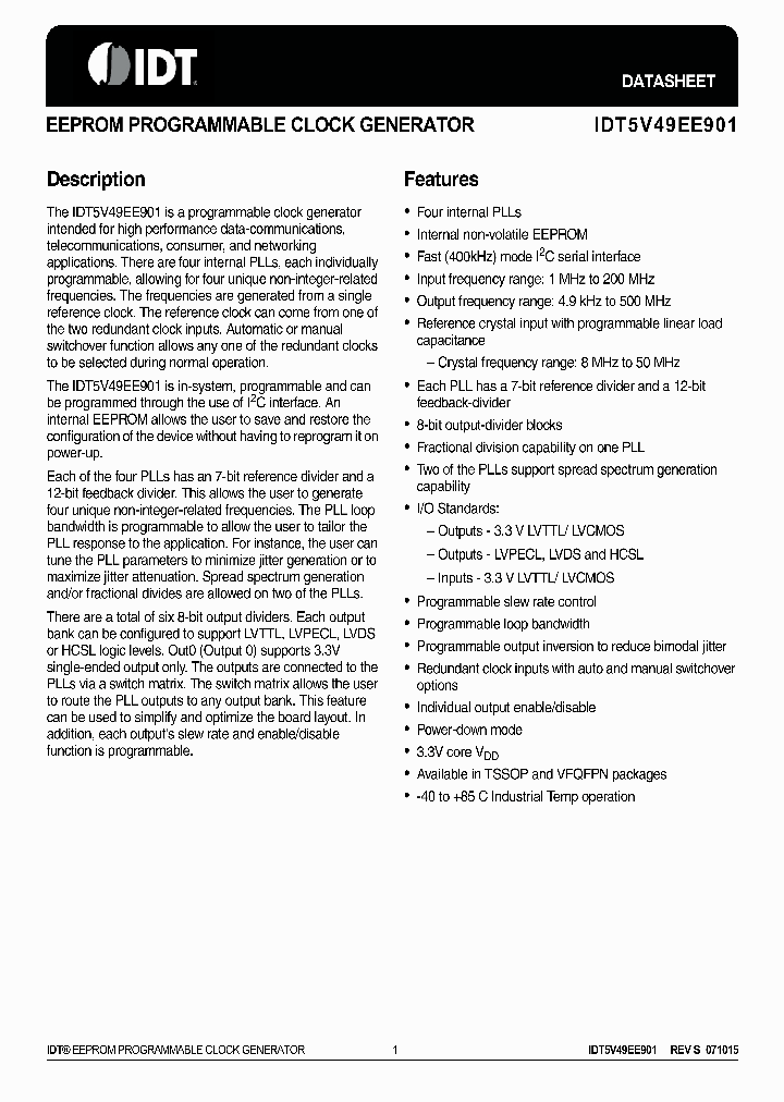 5V49EE901NLGI_9045330.PDF Datasheet