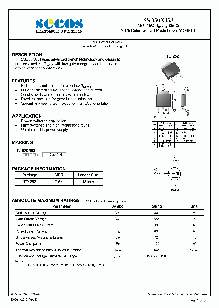 SSD30N03J_9048929.PDF Datasheet