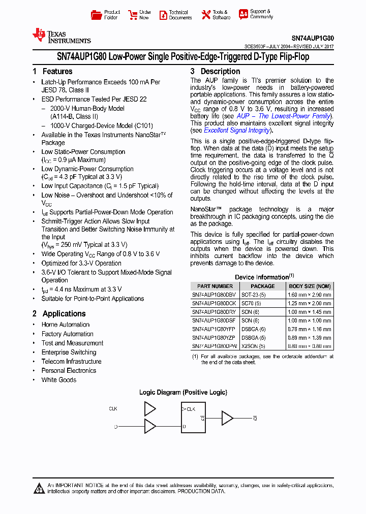 SN74AUP1G80DBV_9049445.PDF Datasheet