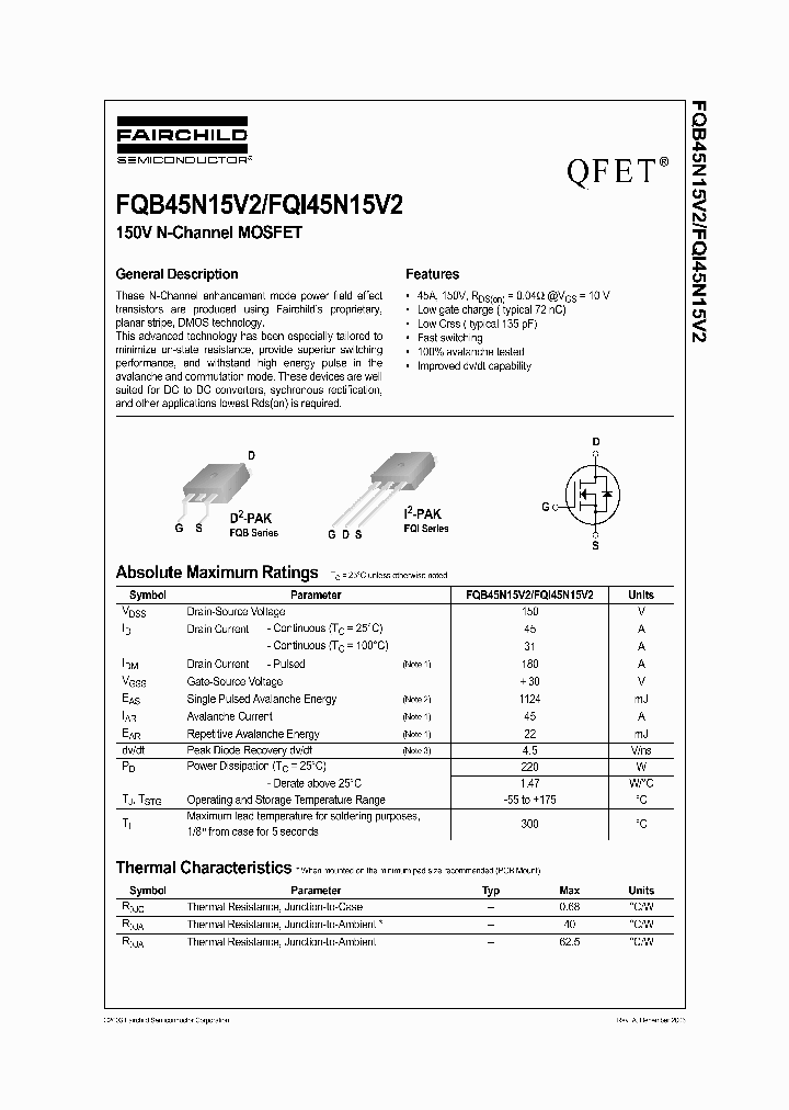 FQB45N15V2_9050050.PDF Datasheet