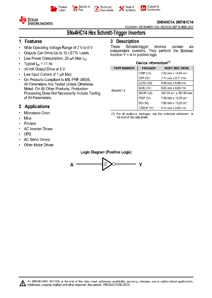 SN74HC14_9050077.PDF Datasheet
