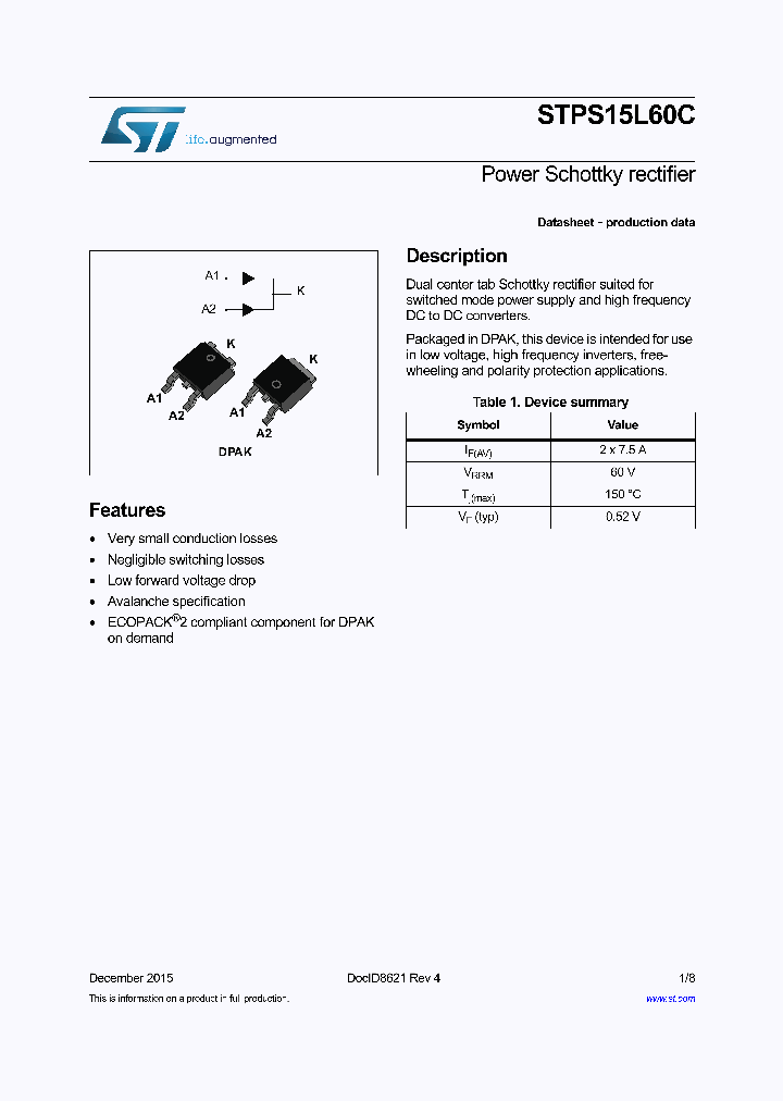 STPS15L60C_9052180.PDF Datasheet