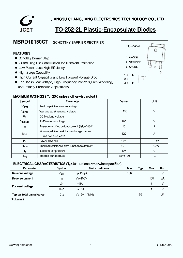 MBRD10150CT_9052731.PDF Datasheet