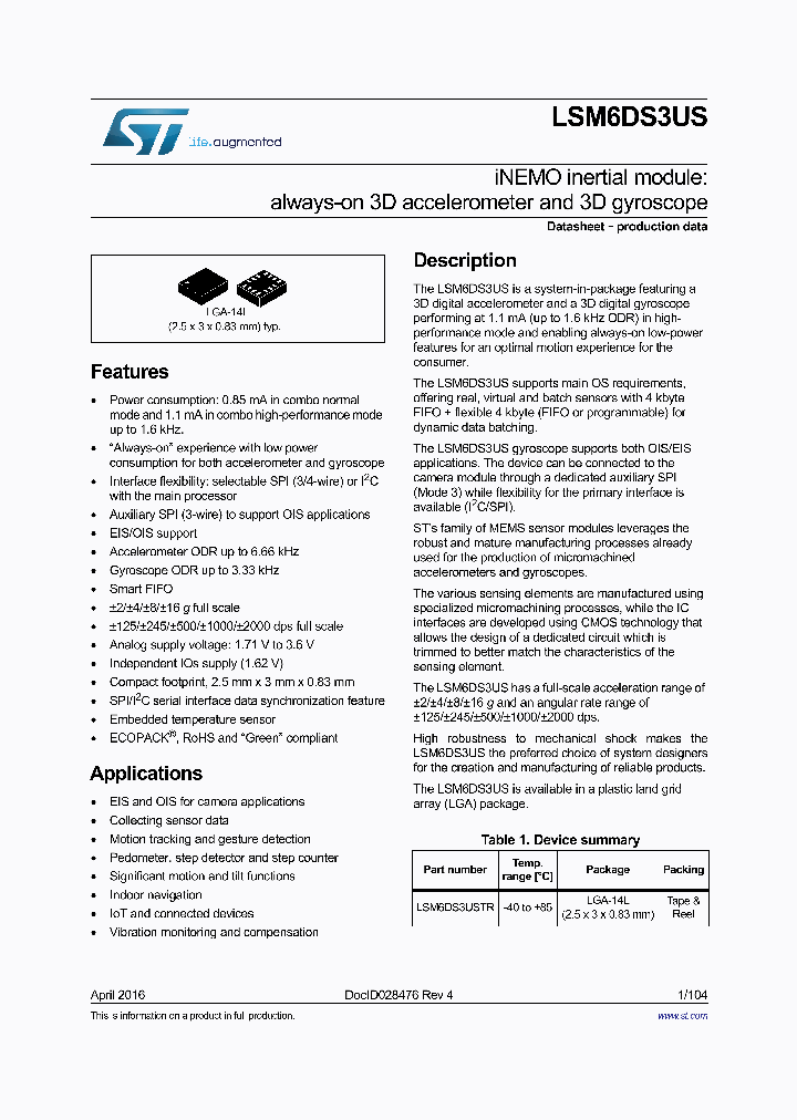 LSM6DS3US_9053257.PDF Datasheet