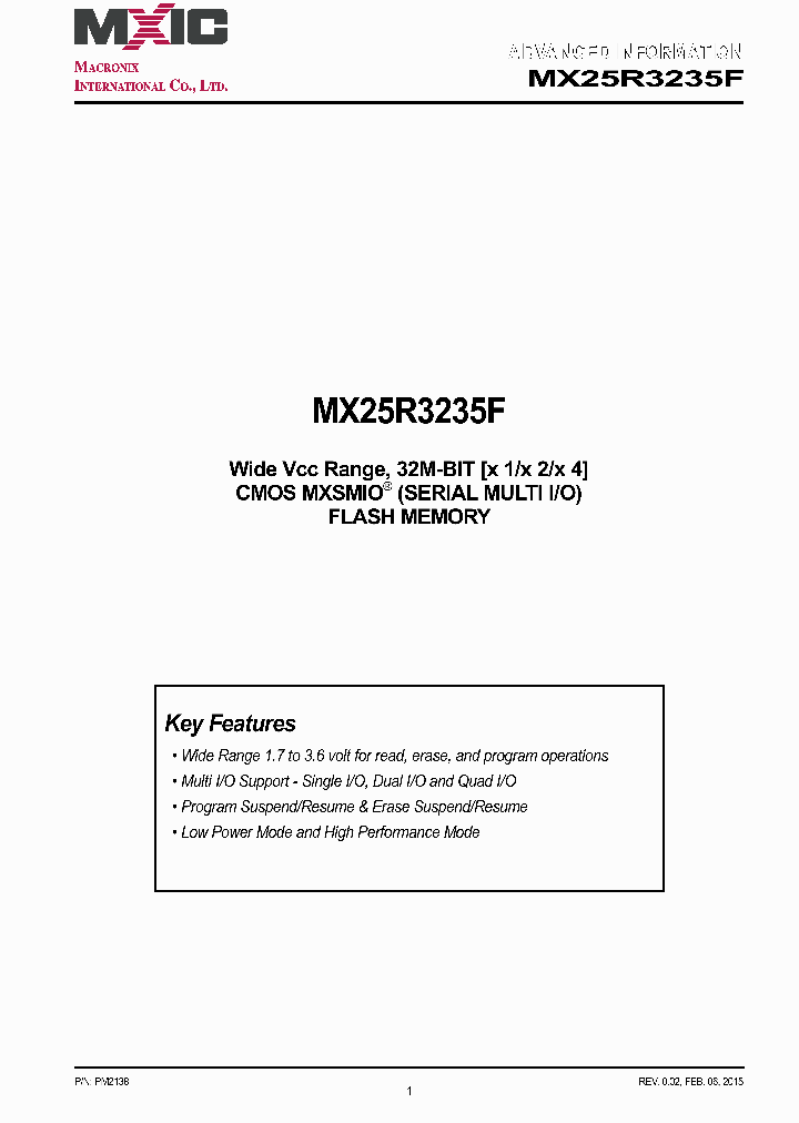 MX25R3235F_9053793.PDF Datasheet