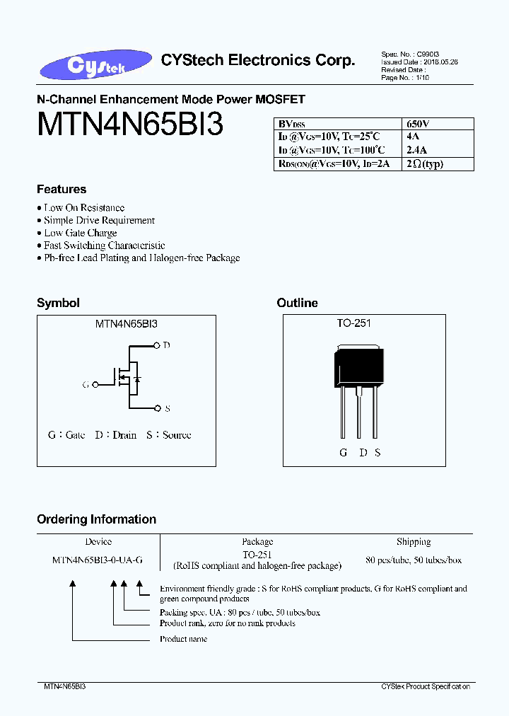 MTN4N65BI3-0-UA-G_9058531.PDF Datasheet