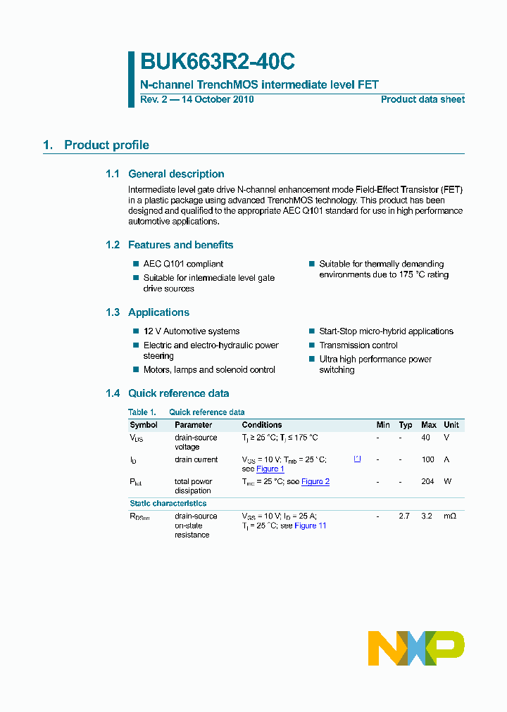 BUK663R2-40C_9060302.PDF Datasheet