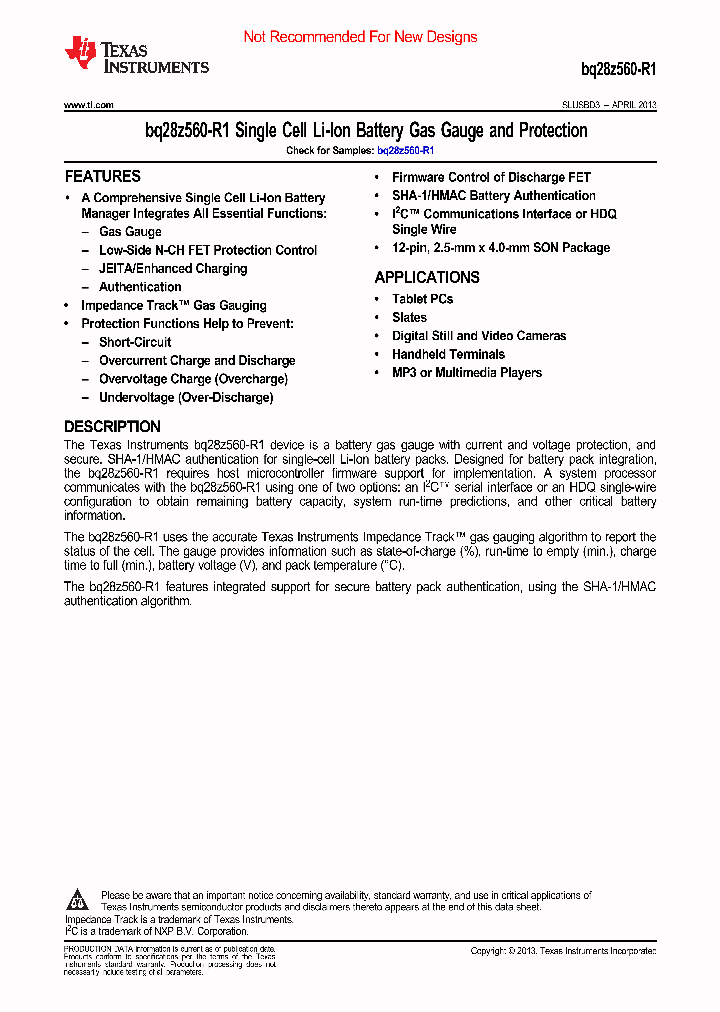 BQ28Z560DRZR-R1_9065450.PDF Datasheet