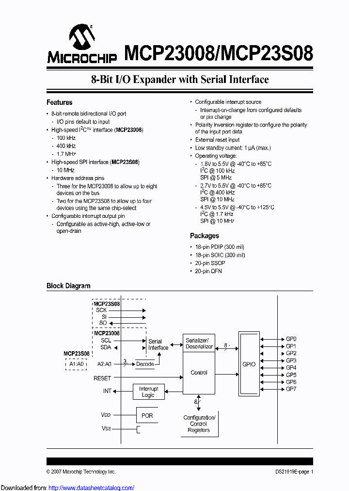 MCP23008-ESSVAO_9066850.PDF Datasheet