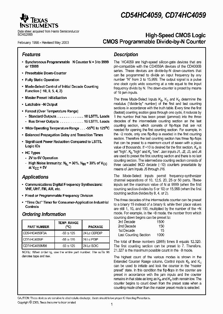 CD74HC4059M96E4_9067236.PDF Datasheet