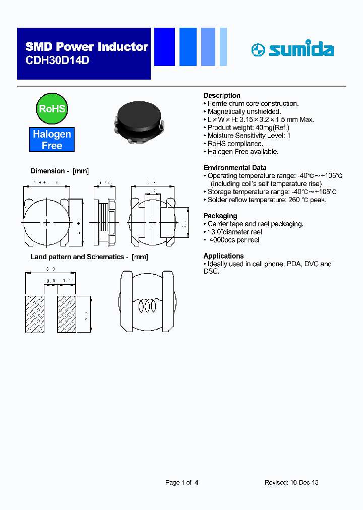 CDH30D14DHF-100MC_9073330.PDF Datasheet