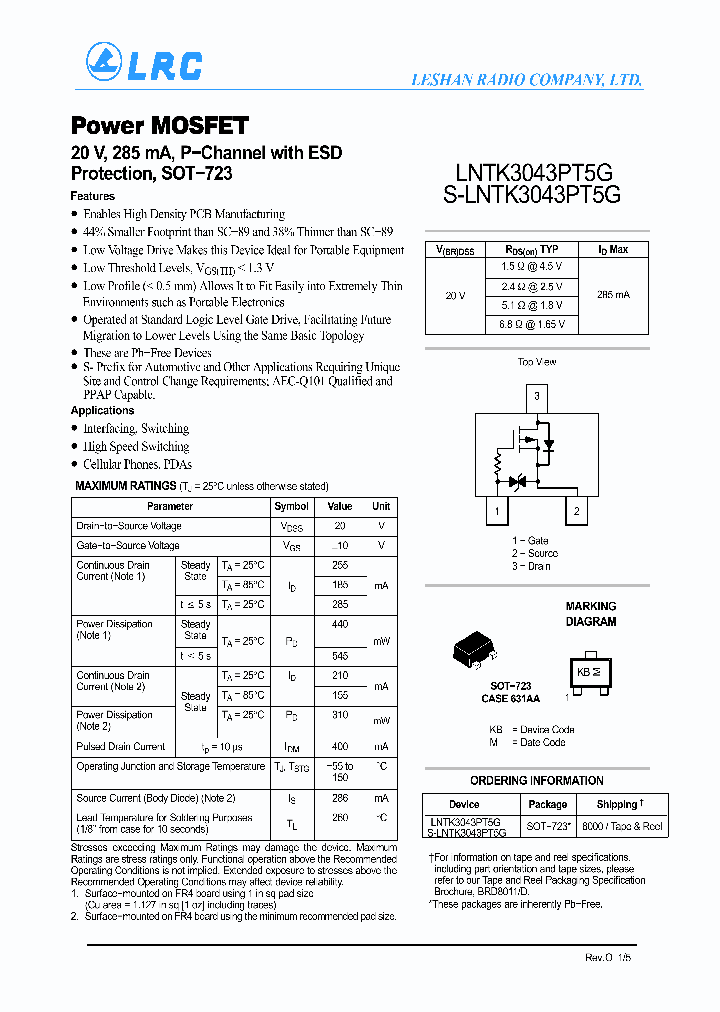 LNTK3043PT5G_9074511.PDF Datasheet