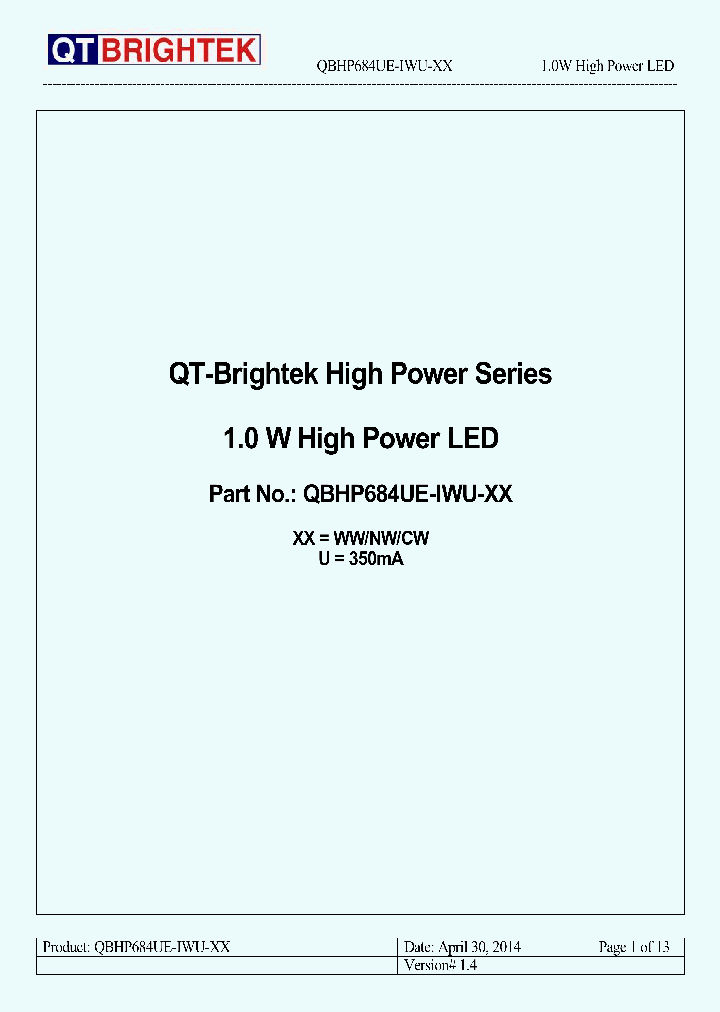 QBHP684UE-IWU-CW_9076420.PDF Datasheet