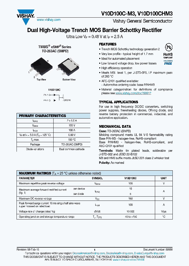 V10D100C-M3-15_9080202.PDF Datasheet