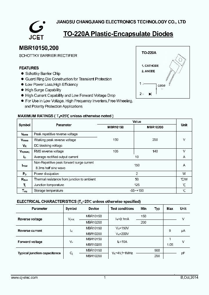 MBR10150_9080927.PDF Datasheet