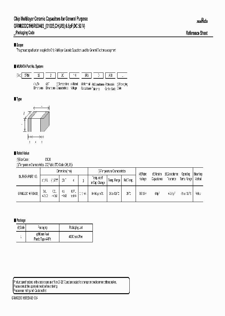 GRM0222C1H6R6DA03_9081137.PDF Datasheet