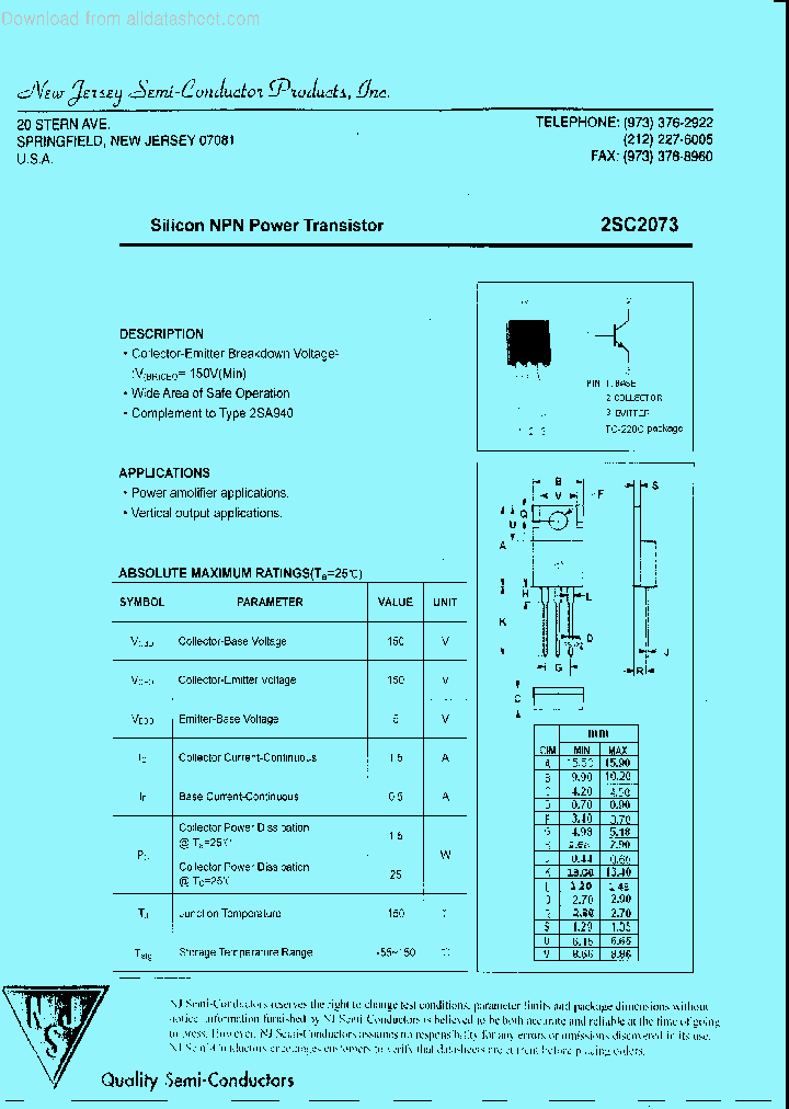 2SC2073_9081163.PDF Datasheet