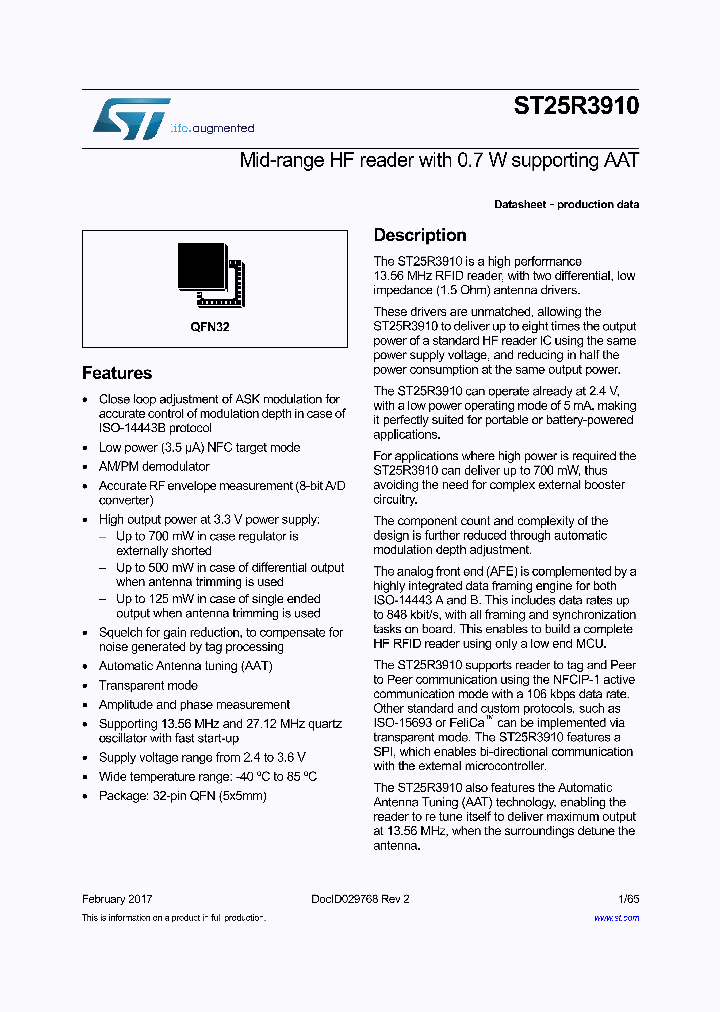 ST25R3910_9081961.PDF Datasheet