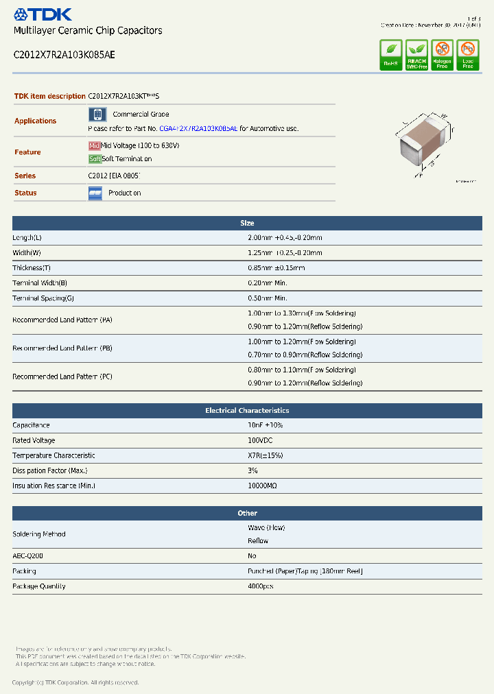 C2012X7R2A103K085AE_9082981.PDF Datasheet