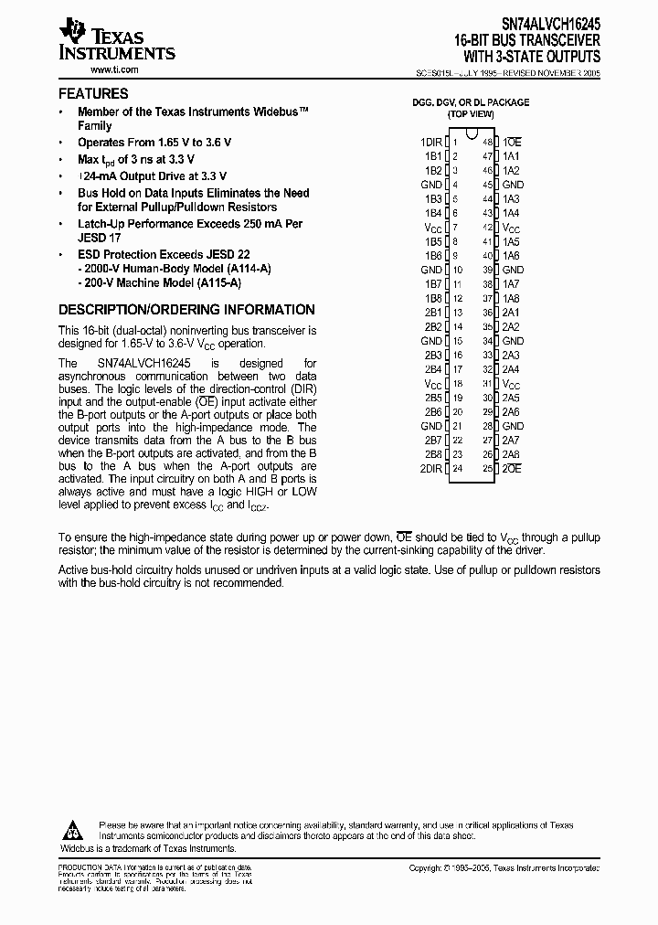 SN74ALVCH16245DGGR_9083842.PDF Datasheet