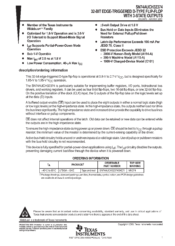 SN74AUCH32374GKER_9084908.PDF Datasheet