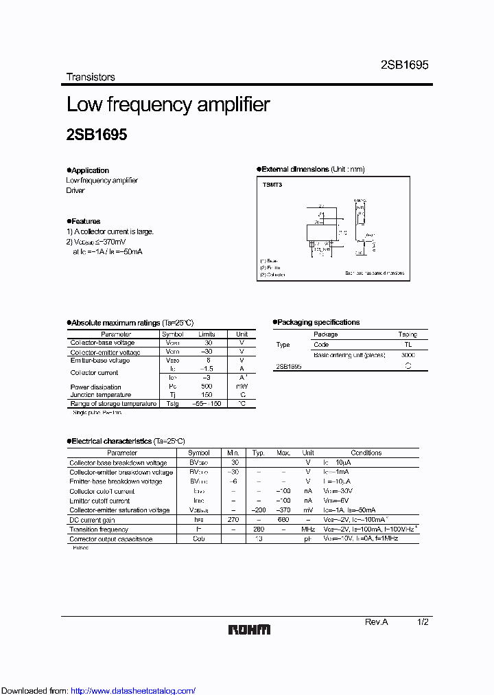 2SB1695TL_9090499.PDF Datasheet