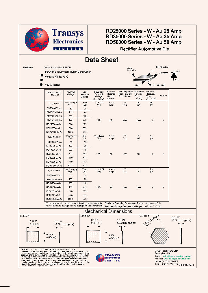 RD25050-W-AU_9090989.PDF Datasheet