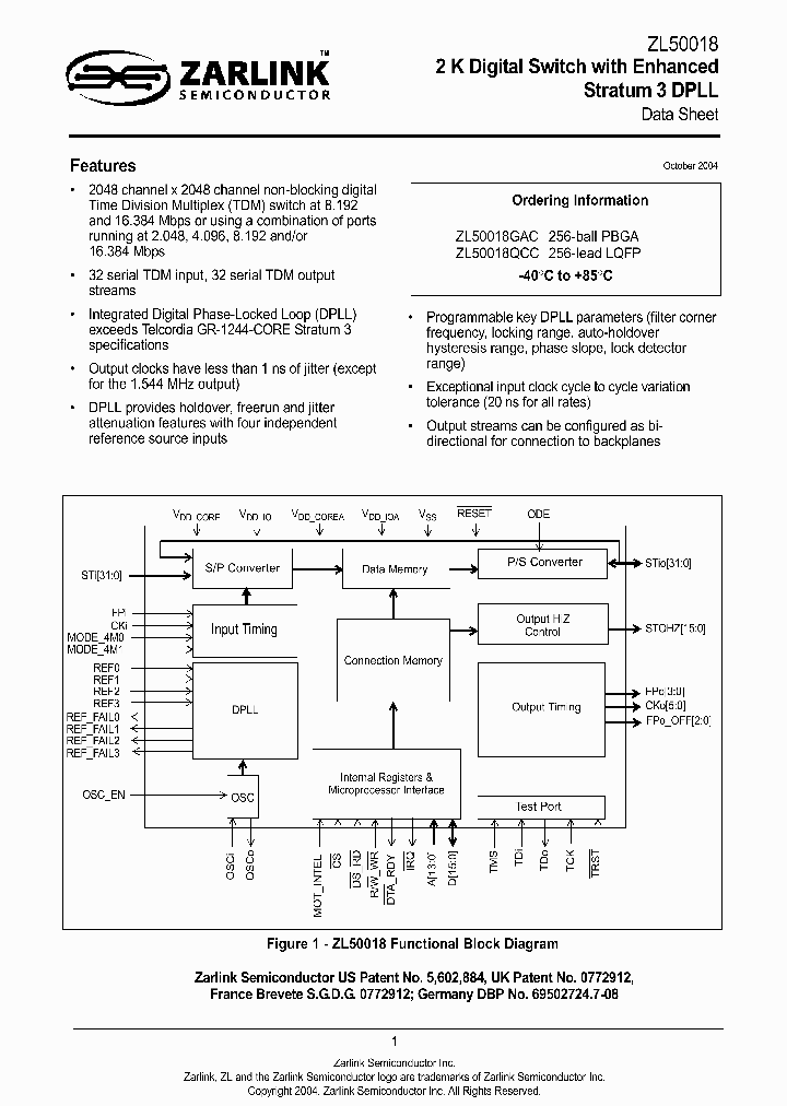 ZL50018QCC_9091106.PDF Datasheet