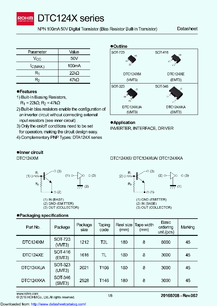 DTC124XMT2L_9091634.PDF Datasheet