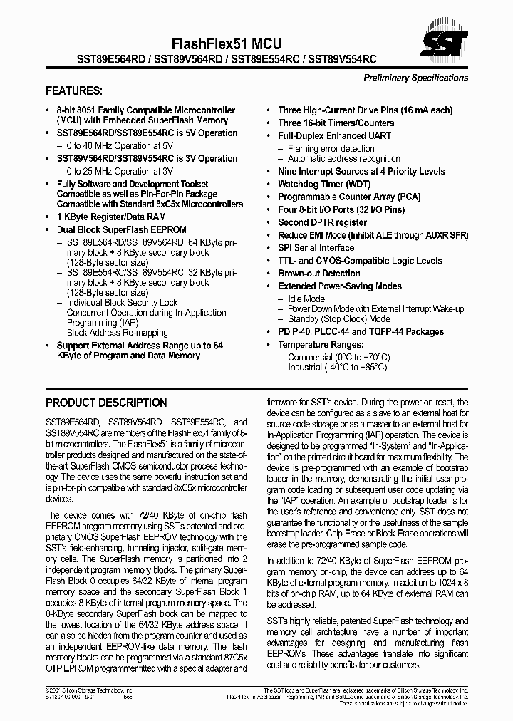 SST89E554RC-25-I-NJ_9092480.PDF Datasheet