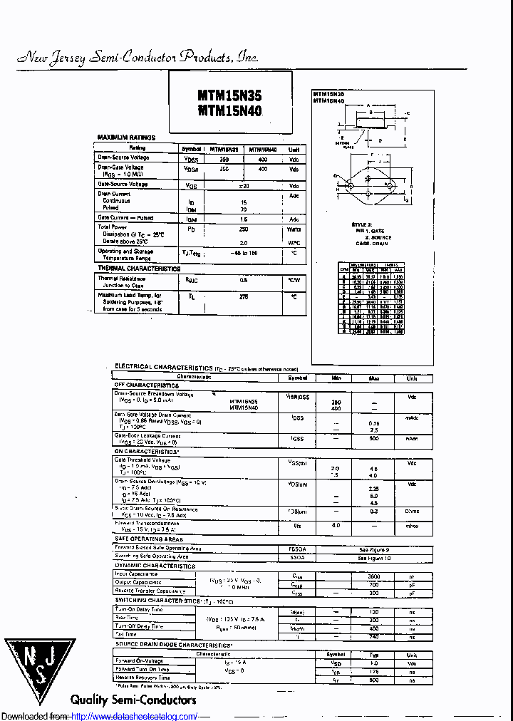 MTM15N40_9092952.PDF Datasheet