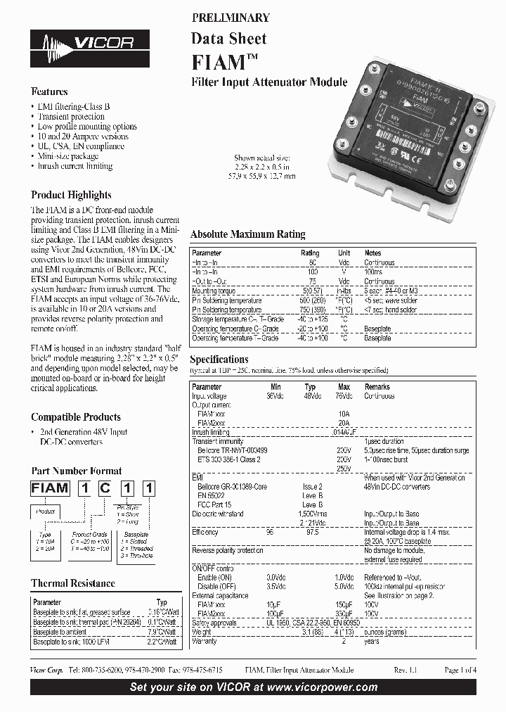 FIAM1T231_9092964.PDF Datasheet