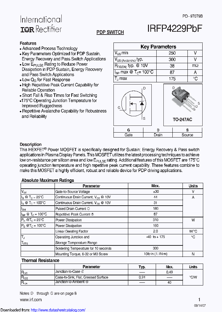 IRFP4229PBF_9093103.PDF Datasheet