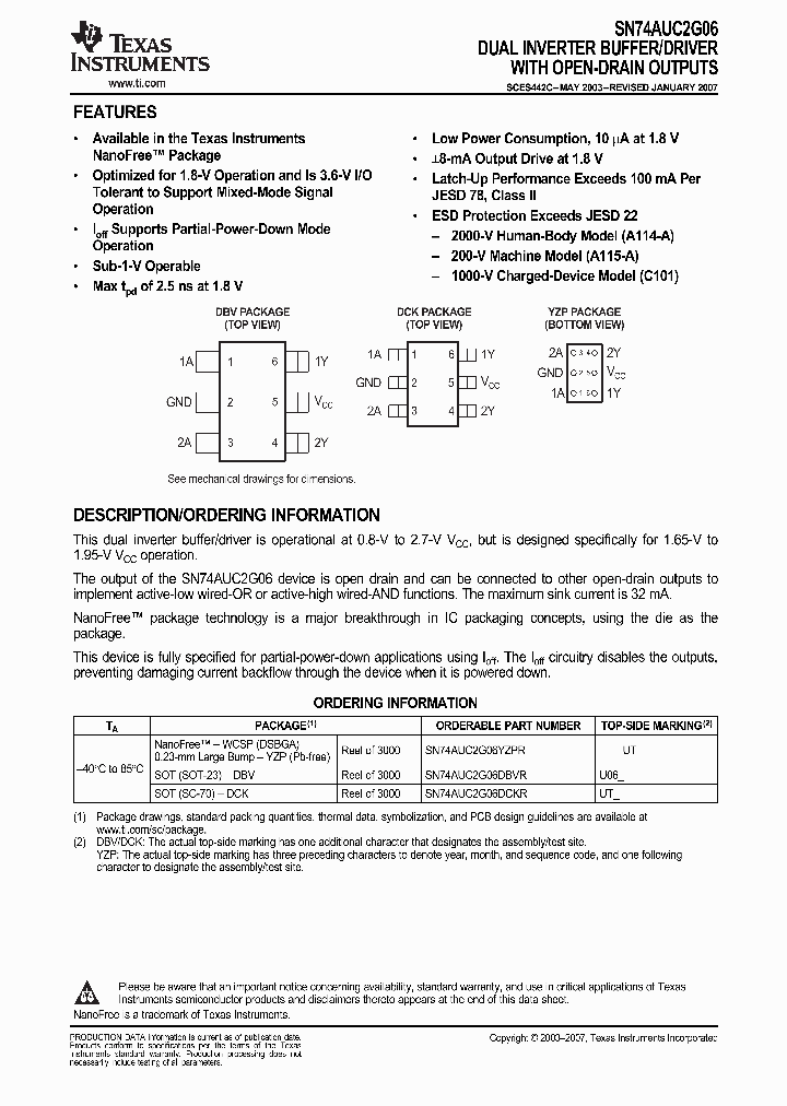 SN74AUC2G06YZPR_9097526.PDF Datasheet